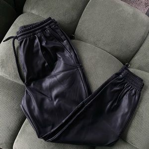 Zara Leather Joggers
